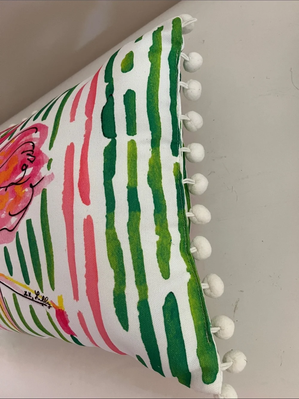 Lily Pulitzer Pink Flamingo Decorative Throw Pillow